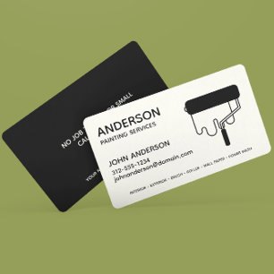 Professional Painting Olive Green Custom Business Card