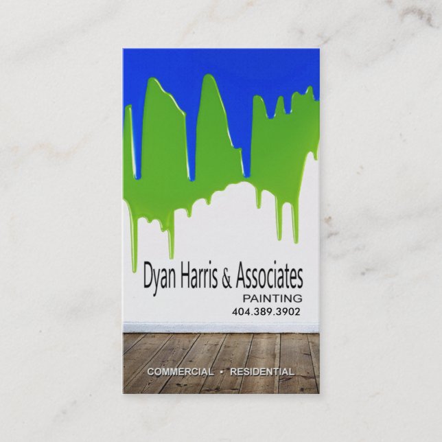 Professional Painting, Painters, Home Improvement Business Card (Front)