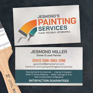 Professional Painting Services - House Painter Bus Business Card