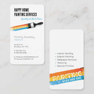 Professional Painting Services Your Offer Business Card
