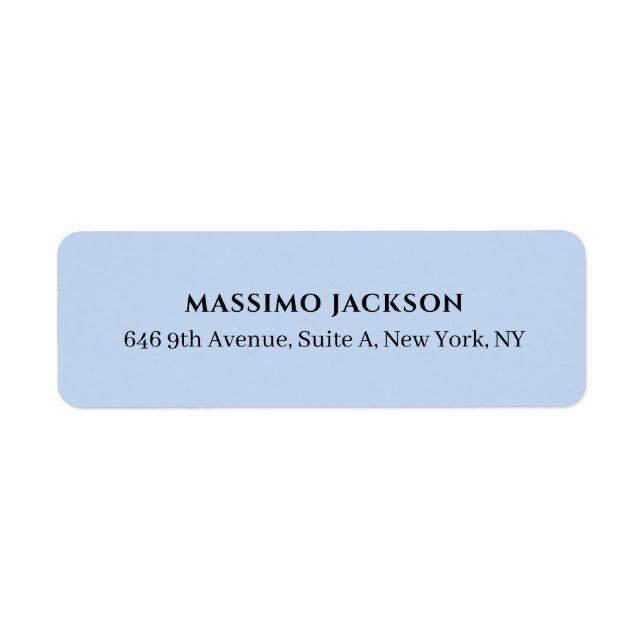 Professional pale blue modern minimalist name (Front)