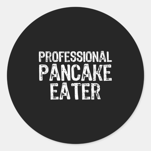 Professional Pancake Eater Gift Christmas  Classic Round Sticker (Front)