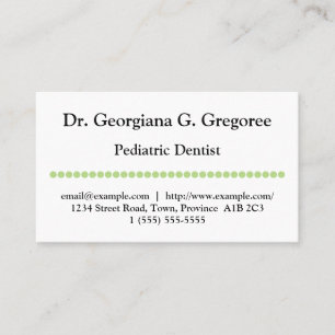 Professional Pediatric Dentist Business Card
