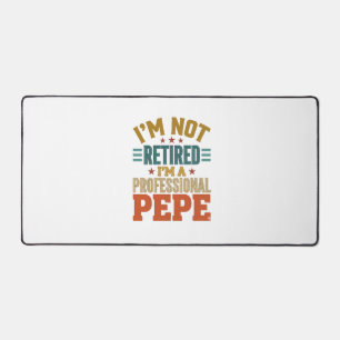 Professional Pepe Retirement Vintage Typography Sh Desk Mat