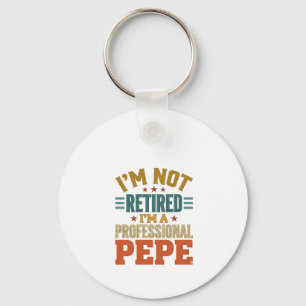 Professional Pepe Retirement Vintage Typography Sh Keychain