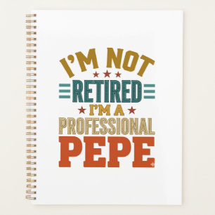 Professional Pepe Retirement Vintage Typography Sh Planner