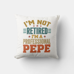 Professional Pepe Retirement Vintage Typography Sh Throw Pillow