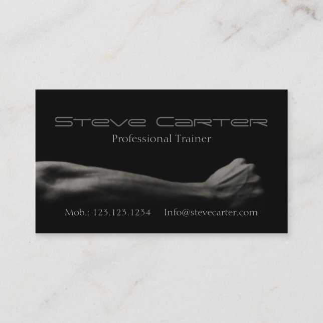 professional Personal Trainer / Bodybuilder Card (Front)