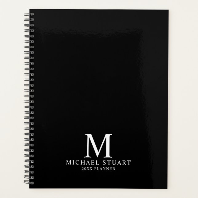 Professional Personalized Monogram and Name Planner (Front)