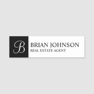 Professional Personalized Monogram and Name Tag