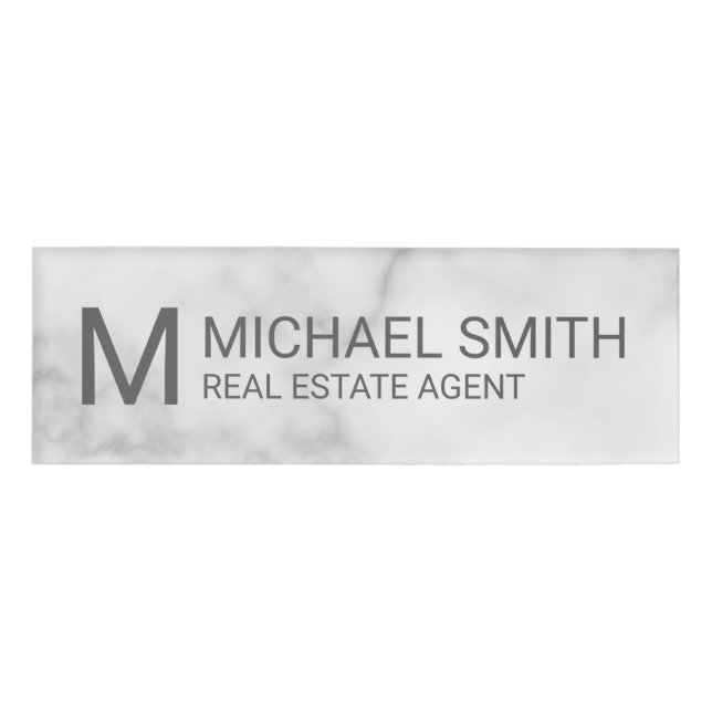 Professional Personalized Monogram and Name Tag (Front)