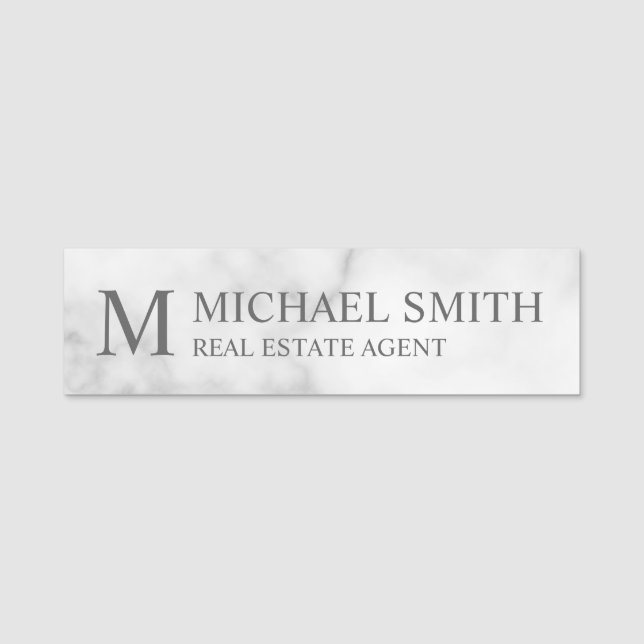 Professional Personalized Monogram and Name Tag (Front)