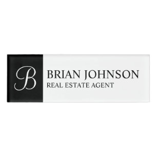 Professional Personalized Monogram and Name Tag