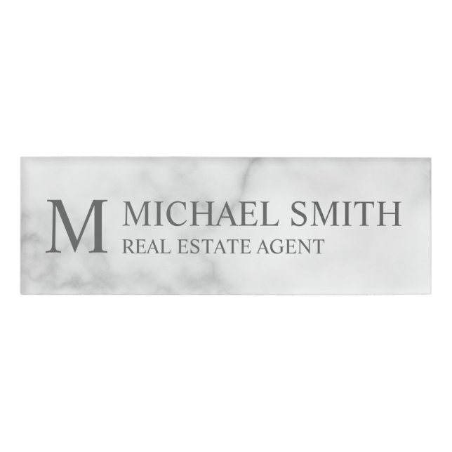 Professional Personalized Monogram and Name Tag (Front)