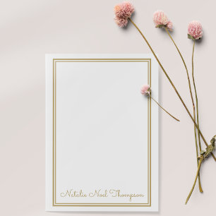 Professional Personalized Monogram Name Gold Large Post-it Notes