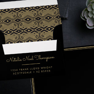 Professional Personalized Name Gold Stationary Envelope