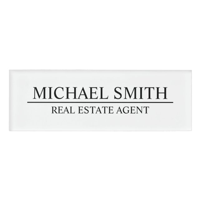 Professional Personalized  Name Tag (Front)