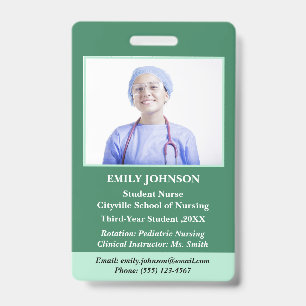 Professional Personalized Student Nurse  Badge