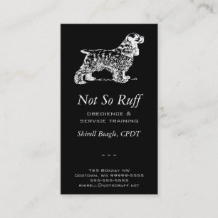 Professional Pet Care Dog Silhouette Business Card
