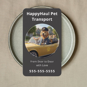 Professional Pet Travel Concierge Luxury Pet Taxi Business Card