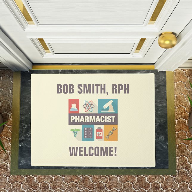 Professional Pharmacist Iconic Designed Doormat (Creator Uploaded)