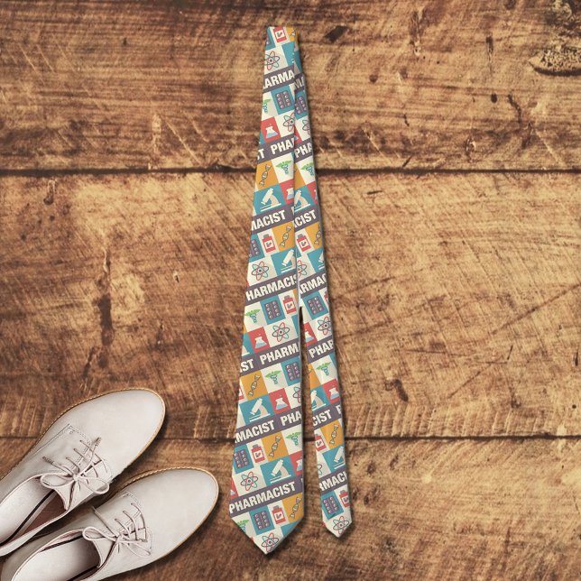 Professional Pharmacist Iconic Designed Tie (Creator Uploaded)