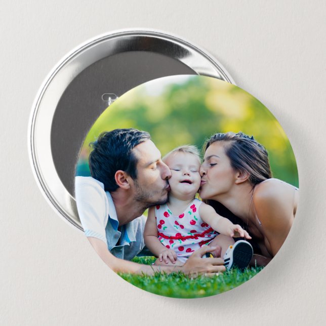 Professional Photo 4 inch Round Button (Front & Back)