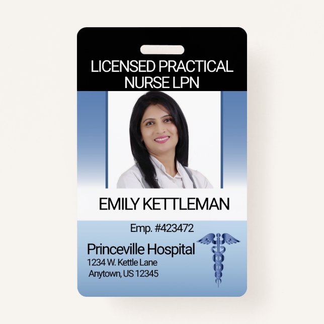 Professional Photo Badge - Editable (Front)