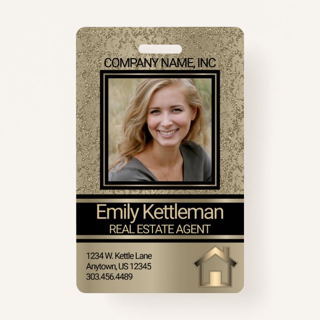 Professional Photo Badge - Gold (Front)