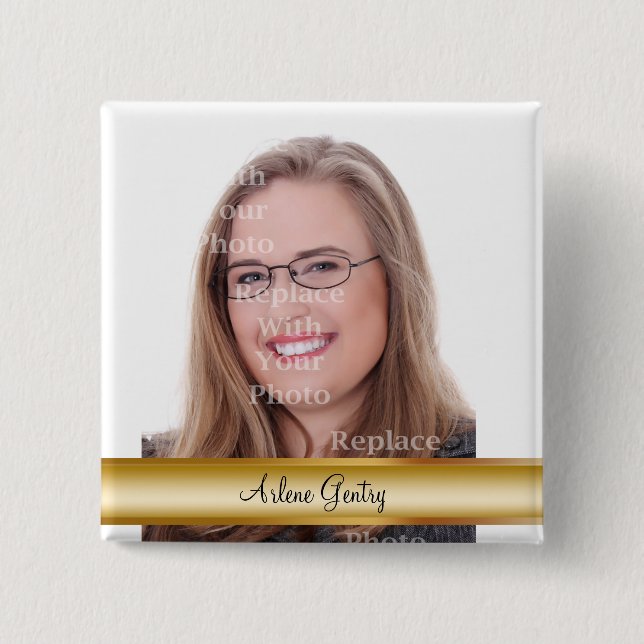 Professional Photo Badges 2 Inch Square Button (Front)