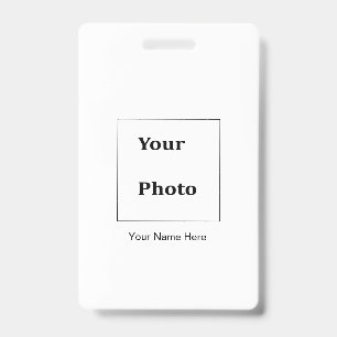 Professional Photo Black White Classic MInimal  Badge