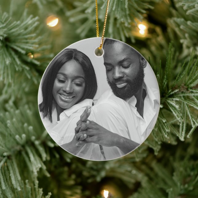 Professional Photo Ceramic Circle Ornament (Tree)