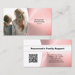 Professional Photo Doula Family Support & QR Code Business Card