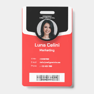 Professional Photo ID Badge - Customize with Logo