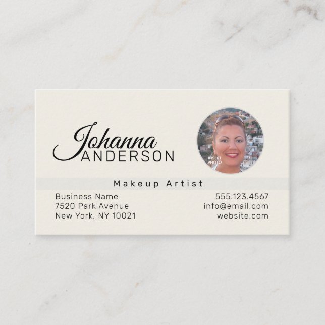 Professional (PHOTO INSERT) UNISEX - Business Card (Front)