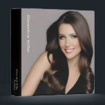 Professional Photo Portfolio Binder<br><div class="desc">Showcase your best work with this personalized 3-ring binder for professional photographers, actors, models and more. The design features a large photo of your choice with your name or custom text on the left side in simple stylish font. The spine also features custom text for easy labeling. Perfect for keeping...</div>