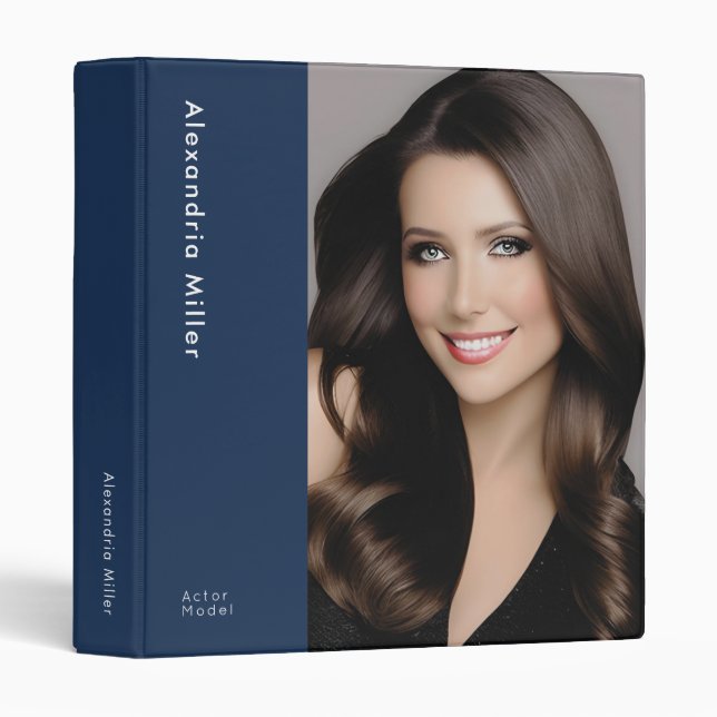 Professional Photo Portfolio Model Actor Binder (Front/Spine)