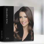 Professional Photo Portfolio Model Actor Binder<br><div class="desc">Showcase your best work with this personalized 3-ring binder for professional models and actors. The design features a large photo of your choice framed by a banner with your name and subject on the left side. The spine also features custom text for easy organization. Perfect for keeping all of your...</div>