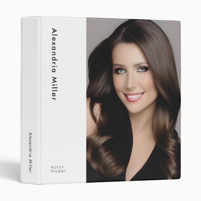 Professional Photo Portfolio Model Actor | White Binder (Front/Spine)