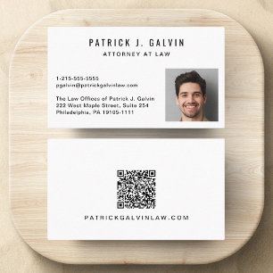 Professional Photo QR Code Business Card