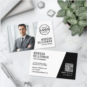 Professional Photo QR Code Company Your Logo Business Card