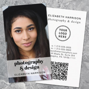 Professional Photo QR Code Logo Business Card