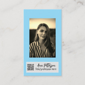professional photo QR website email social modern Business Card