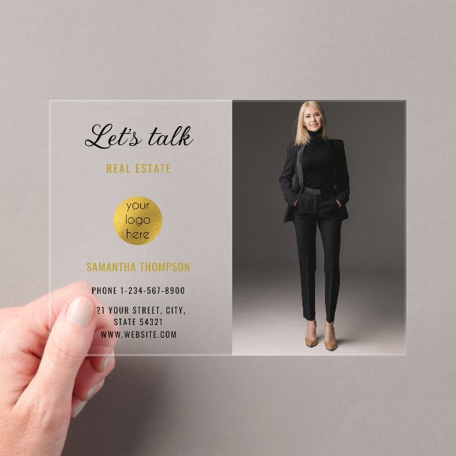 Professional Photo Real Estate Marketing Unique Acrylic Invitations (Insitu (Handheld))
