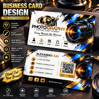 Professional Photographer Business Card | ADD LOGO