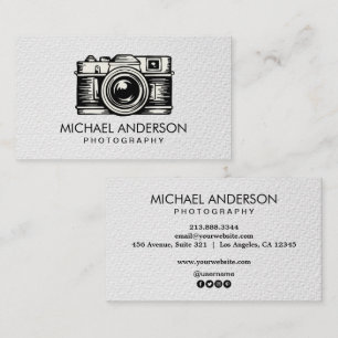 Professional Photographer camera logo Photography  Business Card