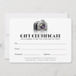 Professional Photographer DSLR Camera Certificate