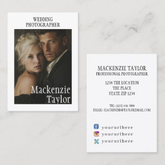 Professional Photographer Personalized Photo Business Card