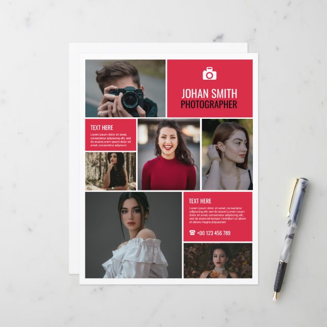 Professional Photography Flyer Template  (Front/Back In Situ)