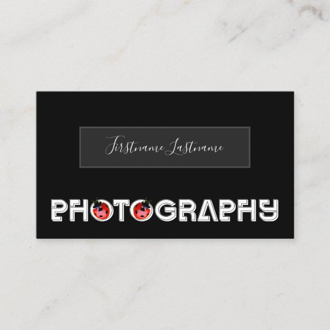 Professional Photography Photographer Videographer Business Card (Front)